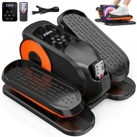 GIKPAL Quiet Under Desk Elliptical Machine, 12 Gear Adjustable Speeds Ellipse Leg Exerciser for Home & Office