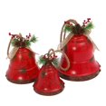 thumbnail image 1 of Gerson Company Set of 3 Nested Red Metal Holiday Bells, 1 of 2