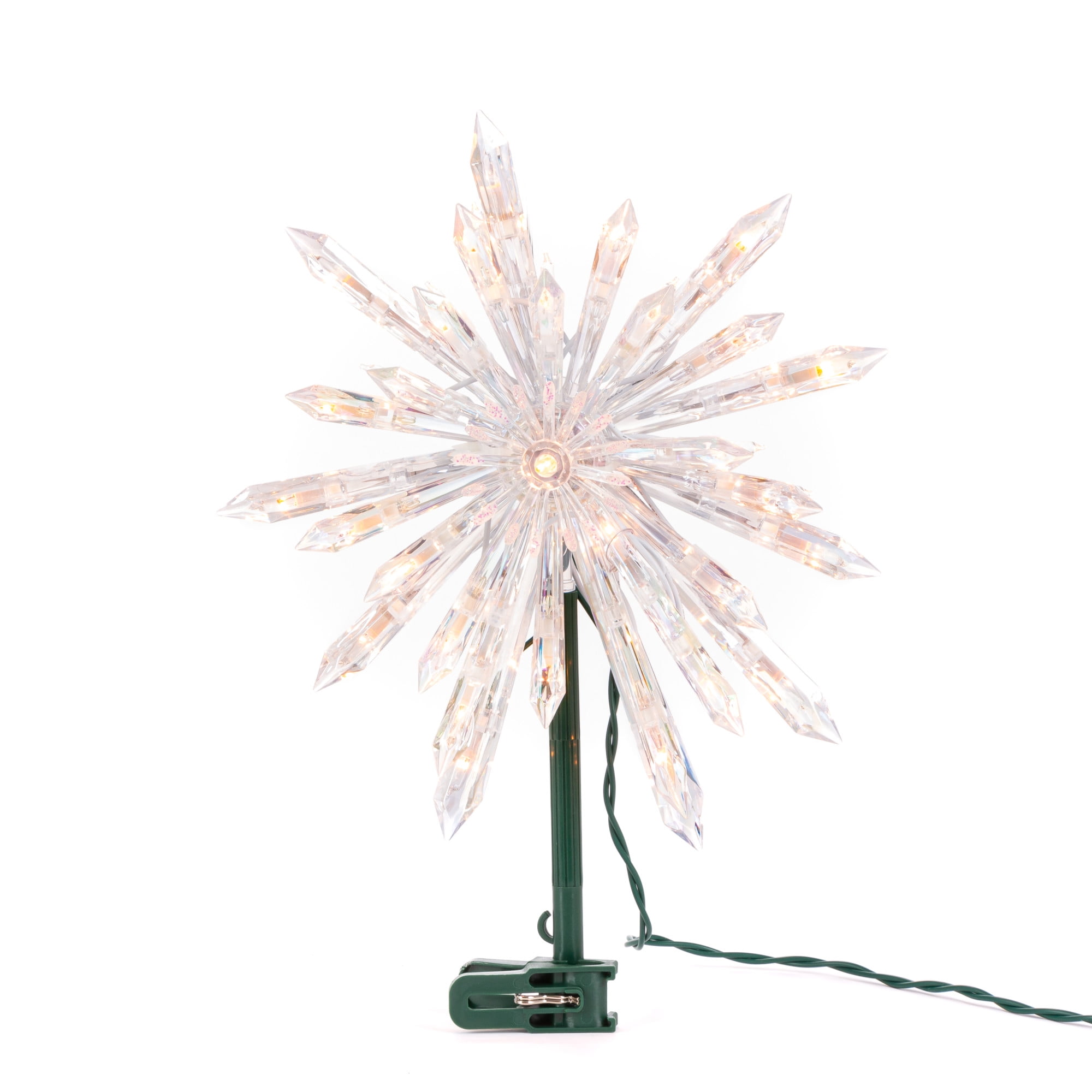 GIL Starburst Holiday Christmas Tree Topper with Warm LED Lights