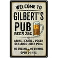 thumbnail image 1 of GILBERT'S Pub Sign Vintage Man Cave Bar 12 x 18 Matte Finish Metal 112180028202, 1 of 1