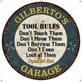 thumbnail image 1 of GILBERTO'S Garage Rules 12" Round Metal Sign Garage Wall Décor 100140015468, 1 of 1