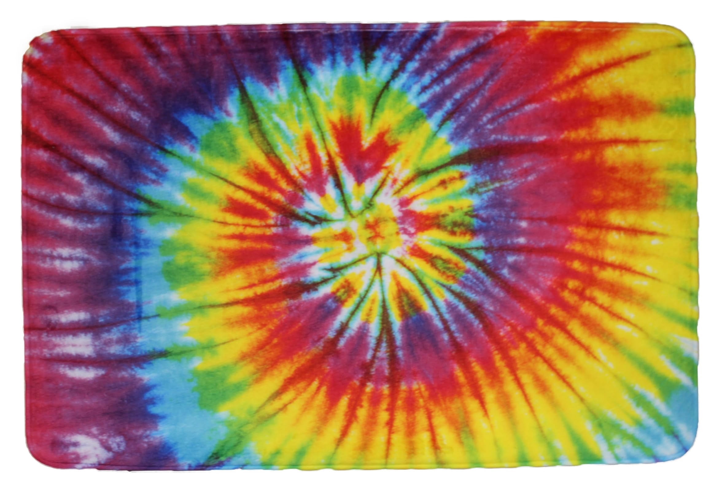 Green And Blue Tie Dye Floor Mat