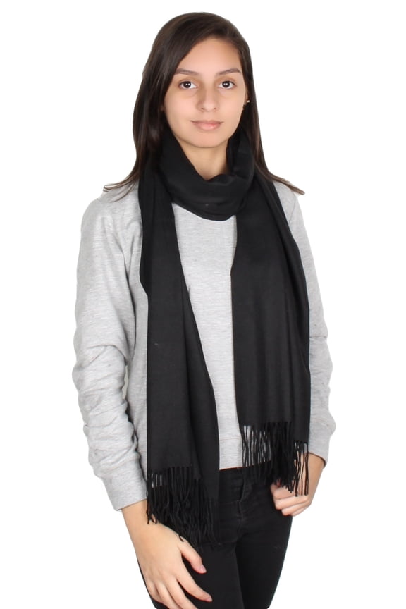 Women’s Solid Color Large Extra Soft Pashmina Shawl Wrap Scarf – Oversized Soft Winter Wrap for Parties, Weddings & Christmas Gifts