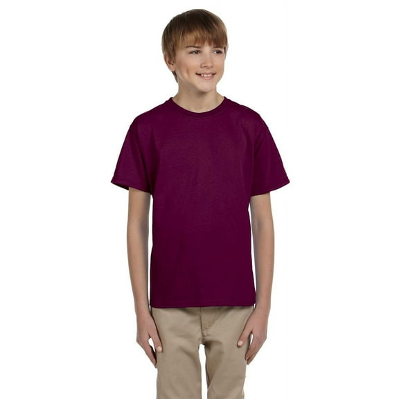 GILDAN G200B YOUTH ULTRA COTTON 6 OZ. T-SHIRT, Maroon, L