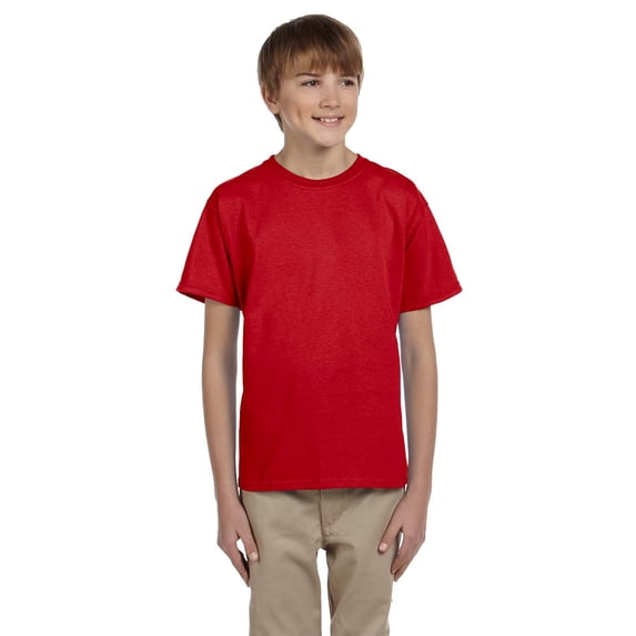 GILDAN G200B YOUTH ULTRA COTTON 6 OZ. T-SHIRT, Red, M