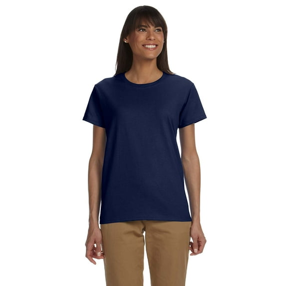 GILDAN G200L LADIES' ULTRA COTTON 6 OZ. T-SHIRT, Navy, 3X, Pack Of 3, Tshirts for Women