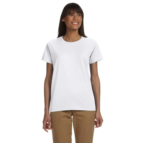GILDAN G200L LADIES' ULTRA COTTON 6 OZ. T-SHIRT, White, S, Pack Of 3, Tshirts for Women