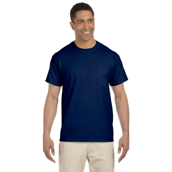 GILDAN G230 ADULT ULTRA COTTON 6 OZ. POCKET T-SHIRT, Navy, 3X