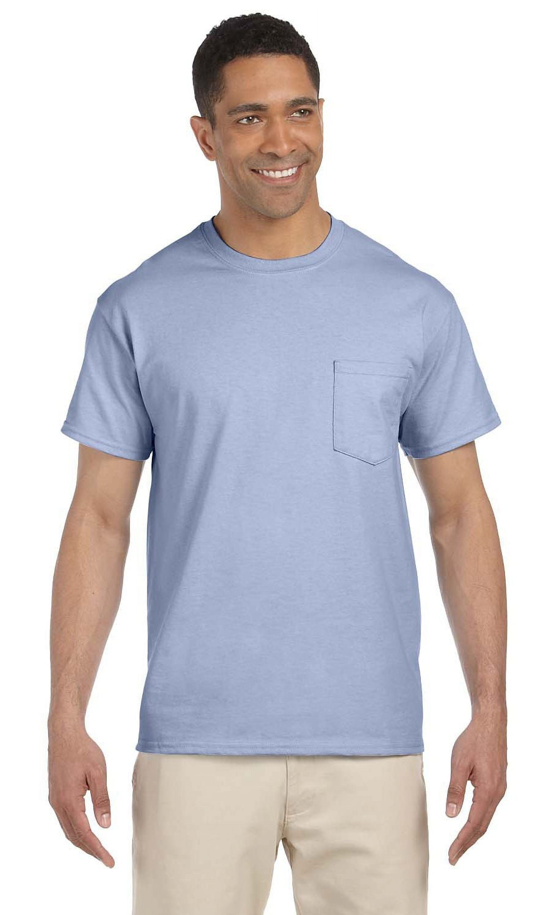 The Gildan Adult Ultra Cotton 6 oz Pocket T-Shirt - ASH GREY - 2XL