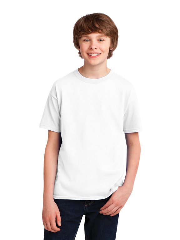 G420B YOUTH PERFORMANCE YOUTH 5 OZ. T-SHIRT, White, XS, Pack Of 5, Tshirts for Women