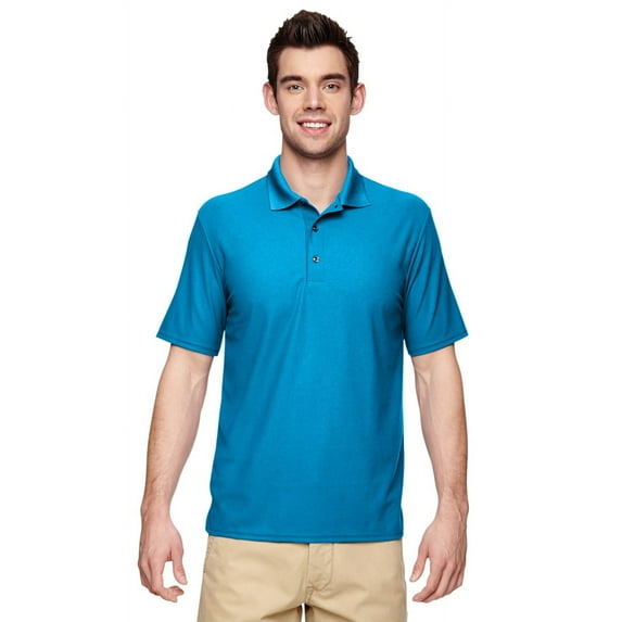GILDAN G458 ADULT PERFORMANCE 5.6 OZ. DOUBLE PIQUe POLO, 4XL, SAPPHIRE