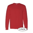 thumbnail image 1 of GILDAN G540 ADULT HEAVY COTTON 5.3 OZ. LONG-SLEEVE T-SHIRT, Red, M, Pack Of 3, Mens Workout Shirts, 1 of 3