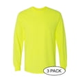 thumbnail image 1 of GILDAN G540 ADULT HEAVY COTTON 5.3 OZ. LONG-SLEEVE T-SHIRT, Safety Green, L, Pack Of 3, Mens Workout Shirts, 1 of 3