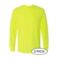 thumbnail image 1 of GILDAN G540 ADULT HEAVY COTTON 5.3 OZ. LONG-SLEEVE T-SHIRT, Safety Green, XL, Pack Of 3, Mens Workout Shirts, 1 of 3