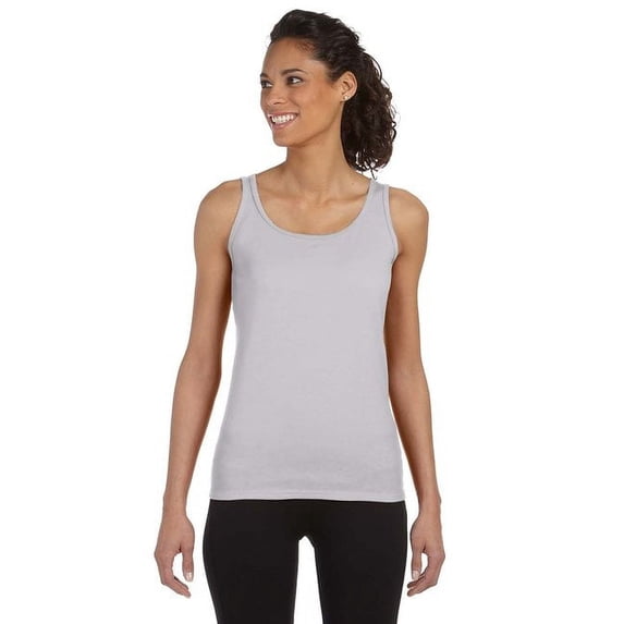 GILDAN G642L LADIES' SOFTSTYLE 4.5 OZ. FITTED TANK, RS SPORT GREY, XL