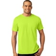 thumbnail image 1 of GILDAN Hi Vis Work T-Shirt: Short Sleeve Crew Neck High Visibility Safety Shirts, Construction workwear Safety Green Tee 5.3 oz 1 Pack Size – L, 1 of 5
