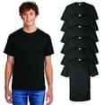 thumbnail image 1 of GILDAN Short Sleeve T-Shirt For Men - 5XL Size | 100% Cotton 6 Pack Black Color Crew Neck Tee, 1 of 4
