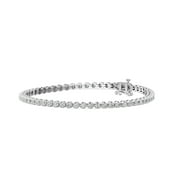 GILDED 2 Carat Round Lab Grown Diamond Tennis Bracelet for Women, 925 Sterling Silver, Hypoallergenic Fine Jewelry for Her, Gift Box Included
