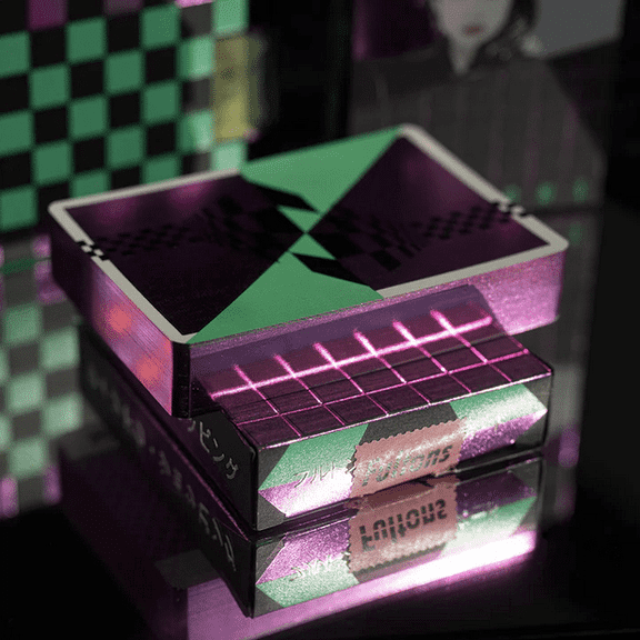 GILDED FOIL DRENCHED VAPORWAVE IDOL 1: MALL WALKING- Electric Pink Playing Cards