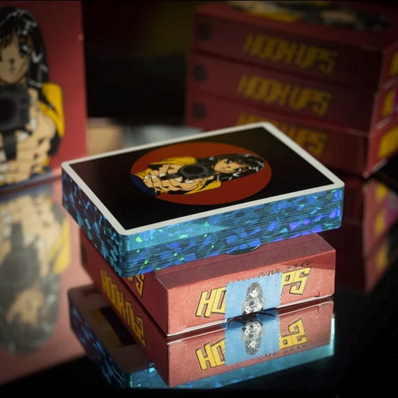 GILDED HOOKUPS Barrel of a Gun (skateboard) Playing Cards- Blue Prism