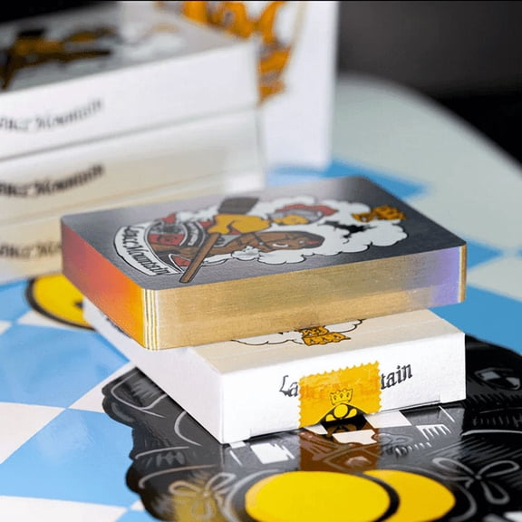 GILDED LANCE MOUNTAIN SILVER ANNIVERSARY DOUGHBOY PLAYING CARDS Gold-Fulton