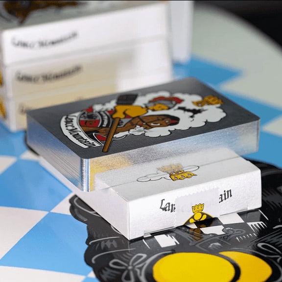 GILDED LANCE MOUNTAIN SILVER ANNIVERSARY DOUGHBOY PLAYING CARDS Silver-Fulton