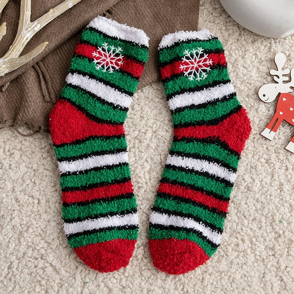 GILIGEGE 1 Pairs Womens Fuzzy Socks Cozy Winter Warm Fluffy Soft Cute Animal Fuzzy Home Slipper Socks Fleece Soft Winter Warm Slipper Sock for Women Girls Xmas Holiday Party Gifts