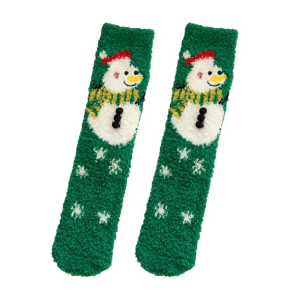 GILIGEGE 1Pairs Christmas Socks Fuzzy Christmas Socks Colorful Warm Fluffy Slipper Socks for Women Fuzzy Socks Teen Slipper Cozy Winter Fluffy Comfy And Warm Cabin Home Fleece Socks