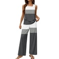 thumbnail image 1 of GILIGEGE 2 Piece Sets for Women Summer 2 Piece Sets for Women Summer Outfits Sleeveless Sets Square Neck Tops Wide Leg Crop Pants Vacation Outfits Summer Beach Vacation Outfits Lounge Tracksuits, 1 of 4