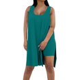 thumbnail image 1 of GILIGEGE 2 Piece Short Sets for Women Summer Women's Casual Oversized Two Piece V Neck Vest Open Top Top Top Tight Shorts Shorts Set Summer Beach Vacation Outfits Lounge Tracksuits Mint Green L, 1 of 6