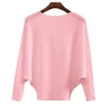 thumbnail image 1 of GILIGEGE Boat Neck Batwing Sleeves Dolman Knitted Sweaters and Pullovers Tops for Women,Ribbed Knitted Pullovers,Crewneck Sweaters,Lightweight Oversized Spring Fall Casual Flowy Sweaters Pink L, 1 of 9