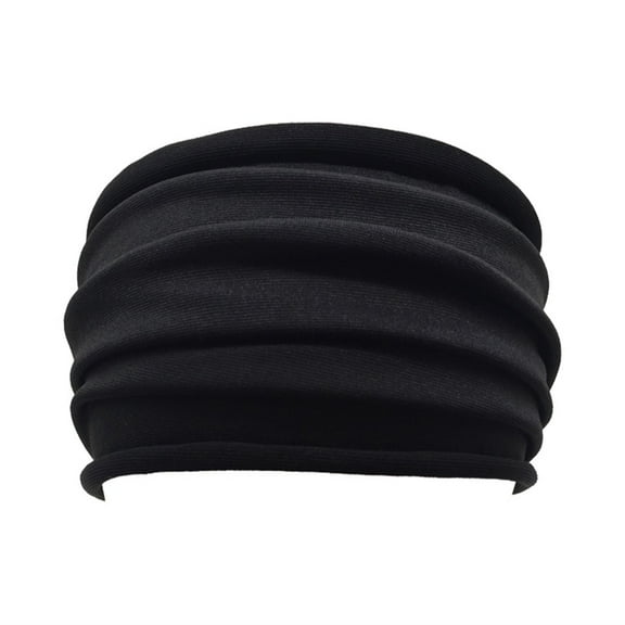 GILIGEGE Boho Headbands For Women Fashion Stretch Wide Hair Bands Knoted Turban Head Bands Yoga Running Sweatband Elastic Headband Stylish Wrap Headbands Hair Accessories for Teen Girls Black
