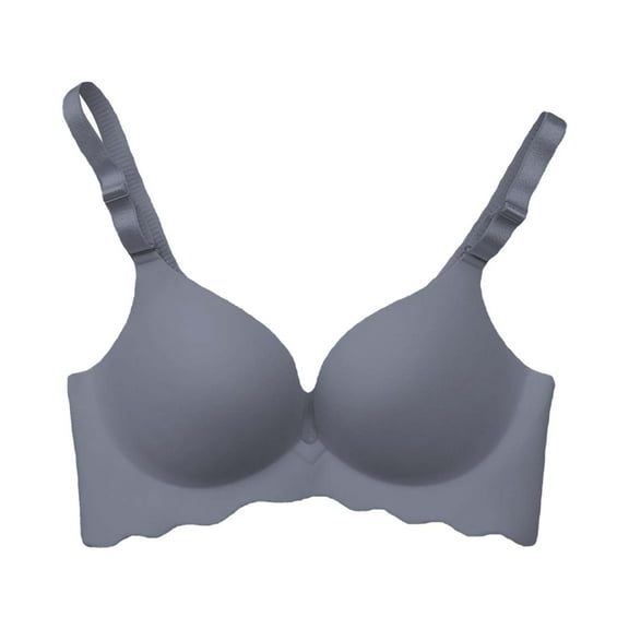 GILIGEGE Bras for Women No Underwire Comfortable Wireless Seamless Push Up Bras High Support Bras for Women Adjustable Strap Full Coverage Up Bras Comfortable No Underwire Wireless Bras Grey 38