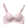thumbnail image 1 of GILIGEGE Bras for Women No Underwire Comfortable Wireless Seamless Push Up Bras High Support Bras for Women Adjustable Strap Full Coverage Up Bras Comfortable No Underwire Wireless Bras Pink 32, 1 of 8