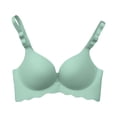 thumbnail image 1 of GILIGEGE Bras for Women No Underwire Comfortable Wireless Seamless Push Up Bras High Support Bras for Women Adjustable Strap Full Coverage Up Bras Comfortable No Underwire Wireless Bras Green 38, 1 of 8