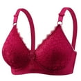 thumbnail image 1 of GILIGEGE Bras for Women No Underwire Full Coverage Push Up Seamless Wireless Comfortable Bra for Women Bras Plus Size Comfort Soft Bras Supportive Bralettes Cute Breathable Wireless Bra Red 40B, 1 of 8