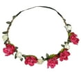 thumbnail image 1 of GILIGEGE Bridal Hair Wreath Women Girls Flower Headband Green Leaf Flower Crown for Wedding Festivals Ladies Flower Hair Head Festival Party Garland Wedding Beach Headband, 1 of 1