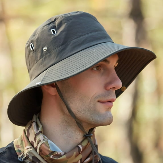 GILIGEGE Bucket Hat Wide Brim Uv Protection Sun Hat Boonie Hats Fishing Hiking Safari Outdoor Hats for Men and Women Cap Foldable Summer Breathable Mens Hat Fisherman Bucket Caps Dark Grey One Size