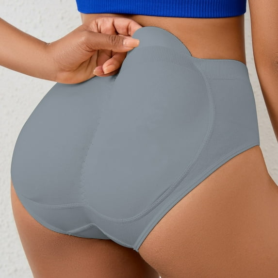 GILIGEGE Butt Lifter Panties for Women Padded Underwear Seamless Booty Pads Enhancer Shapewear Butt Lifting Panty for Under Dresses Solid Color Detachable Hip Pad Peach Hip Shaping Underwear Pants
