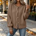 thumbnail image 1 of GILIGEGE Cardigan Sweaters for Women,Button Down Crewneck Long Sleeve Open Front Chunky Sweaters,Soft Cozy Loose Fit,Trendy Oversized Casual Fall Winter Back to School Teacher Outfits 2026 Coffee M, 1 of 3