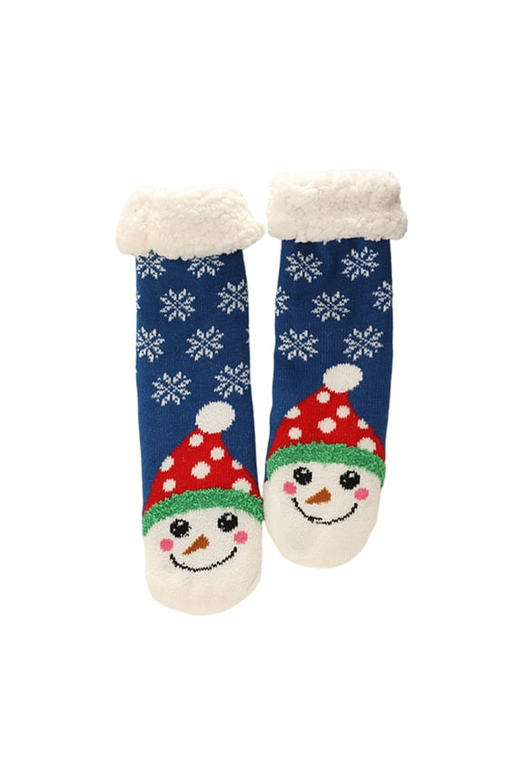 Christmas Slipper Socks for Women with Grippers Non Slip, Fuzzy Funny Santa Sherpa Lined Xams Slipper Socks for Family Fluffy Winter Warm Lamb Fleece Socks Christmas Holidays Gifts