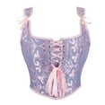 thumbnail image 1 of GILIGEGE Corset Tops for Women Going Out Crop Tops for Women Corset Tops for Women Bustier Lingerie Lace Waist Bodysuit Purple Xl, 1 of 8