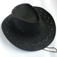 thumbnail image 1 of GILIGEGE Cowboy Cowgirl Hat for Men Women Classic Western Outback Cattleman Canvas Summer Beach Panama Sun Hats Women Men Summer Cowboy Hat Shapeable Wide Brim Sun Hat, 1 of 4