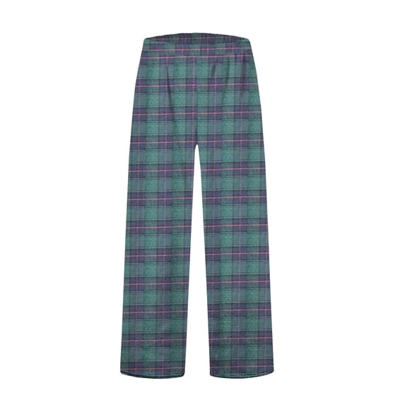 GILIGEGE Fluffy Flannel Pajama Pants Women Fuzzy Buffalo Plaid Pj Pants Comfy Loose Soft Plaid Pant Elastic Waist Sleep Pant Wide Leg Lounge Sleepwear with Pockets Green XXL