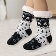 thumbnail image 1 of GILIGEGE Fluffy Thermal Sherpa Slipper Socks for Women Ultra Soft Christmas Winter Non Skid Christmas Fuzzy Socks Cozy Fluffy Winter Warm Slipper Socks Plaid Printed Soft Home Sleeping Socks, 1 of 7