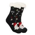 thumbnail image 1 of GILIGEGE Fuzzy Fleece Lined Knit Slipper Socks with Non Slip Grippers for Women Men Adult Winter Thick Cozy Warm Striped Cute Animal Indoor Home Colorful Christmas Holiday Comfort Gift Socks B, 1 of 3