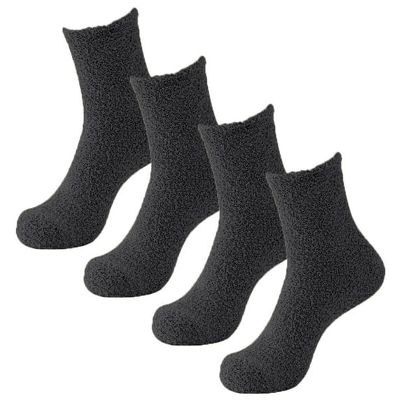 GILIGEGE Fuzzy Fluffy Winter Warm Cozy Slipper Socks for Men - Soft Comfy Fleece Sleep Socks Fuzzy Socks 2 Pairs Cozy Slipper Socks Casual Socks for Men Winter Warm Soft Cabin Stocking Comfy Sleep So