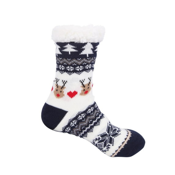 GILIGEGE Fuzzy Slipper Socks for Women Men, Winter Warm Soft Fleece Lined Non Skid Christmas Socks Gift Stocking Stuffers Fluffy Thermal Sherpa Slipper Socks,Ultra Soft Christmas Socks