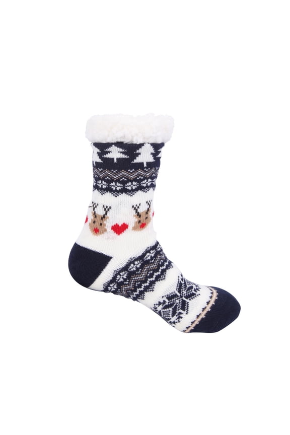 Fuzzy Slipper Socks for Women Men, Winter Warm Soft Fleece Lined Non Skid Christmas Socks Gift Stocking Stuffers Fluffy Thermal Sherpa Slipper Socks,Ultra Soft Christmas Socks