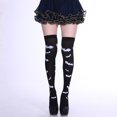 thumbnail image 1 of GILIGEGE Halloween Knee High Sockings Skeleton Stockings Spiderweb Over Knee Socks Bats Cosplay Festival Party Stockings Skeleton Spooky Socks Over Knee Long Socks for Cosplay Over Knee Socks White, 1 of 3